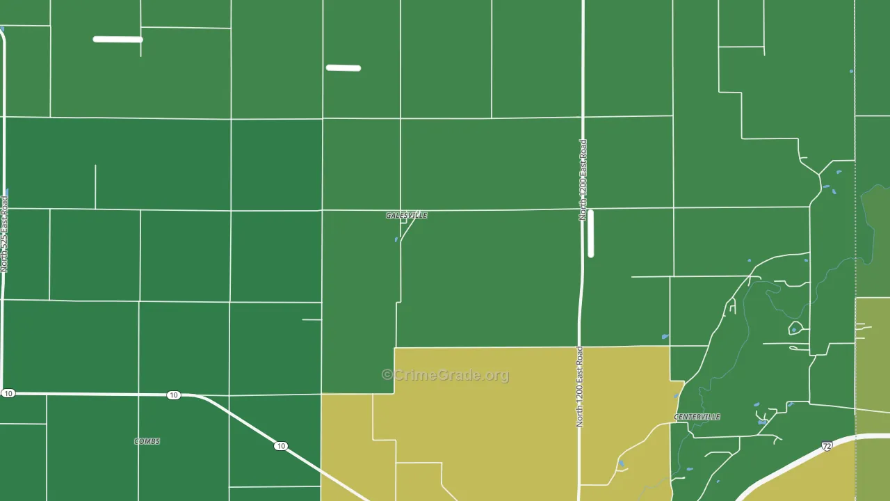 Galesville, IL Map of Vehicle Theft Rates