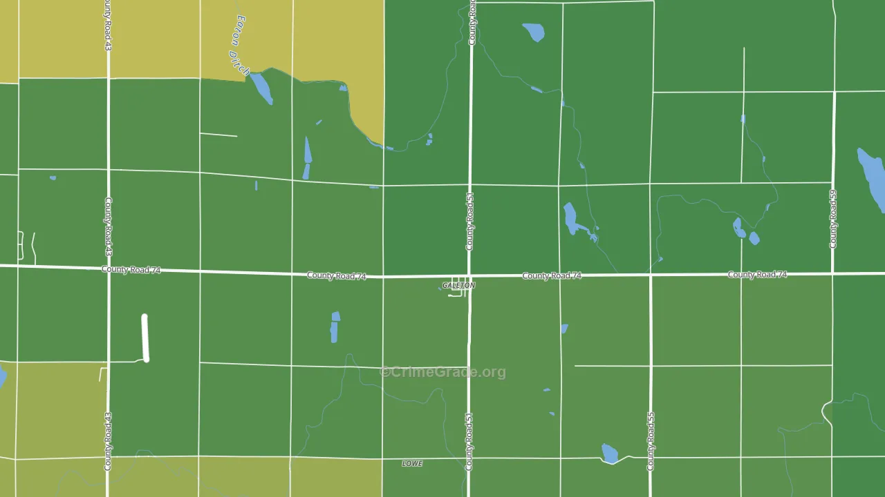Galeton, CO Map of Vehicle Theft Rates