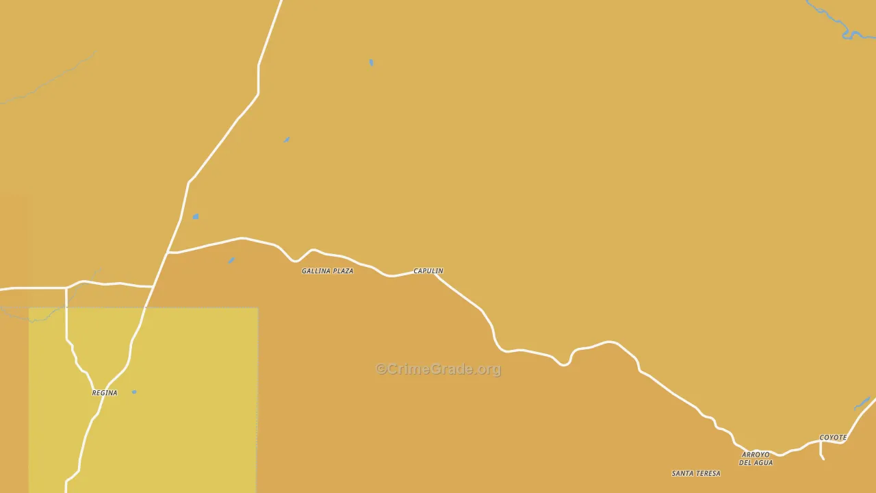 Gallina, NM Map of Vehicle Theft Rates