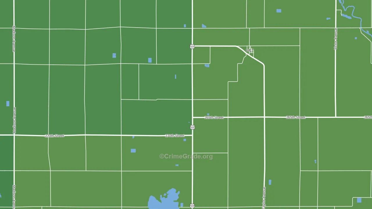 Galt, IA Map of Vehicle Theft Rates