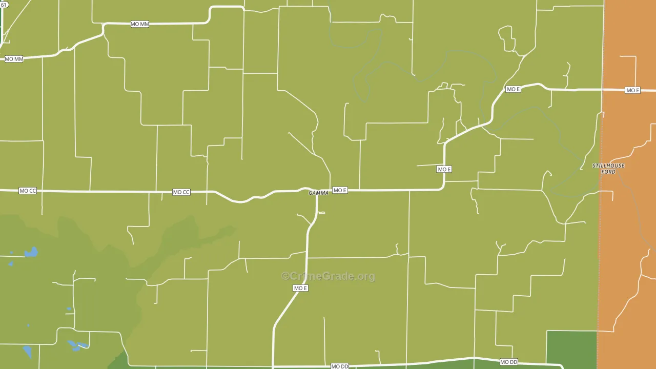 Gamma, MO Map of Vehicle Theft Rates