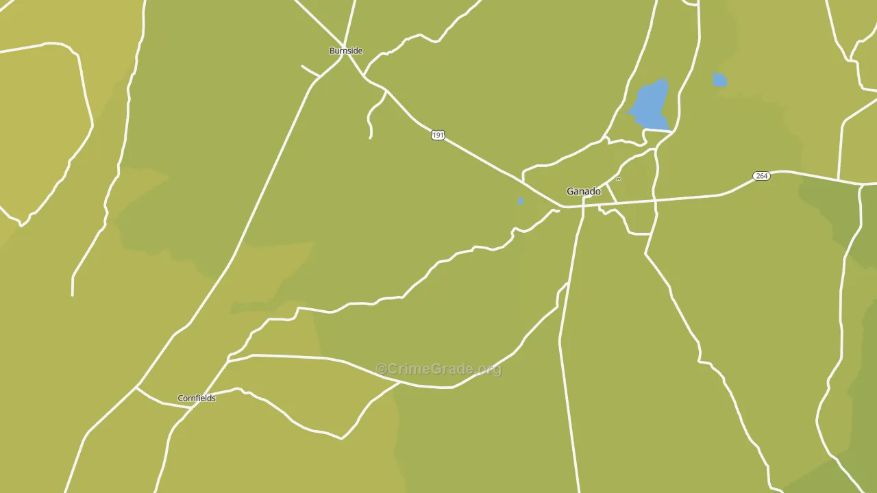 Ganado, AZ Map of Vehicle Theft Rates