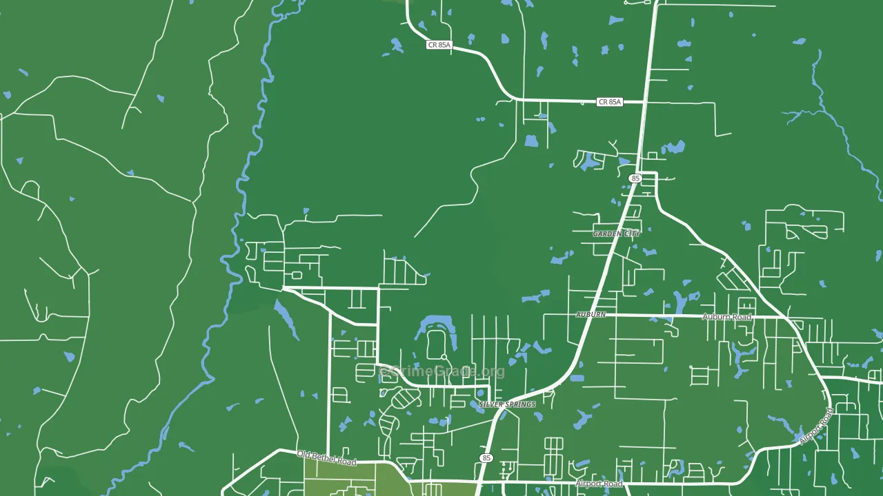 Garden City, FL Map of Vehicle Theft Rates