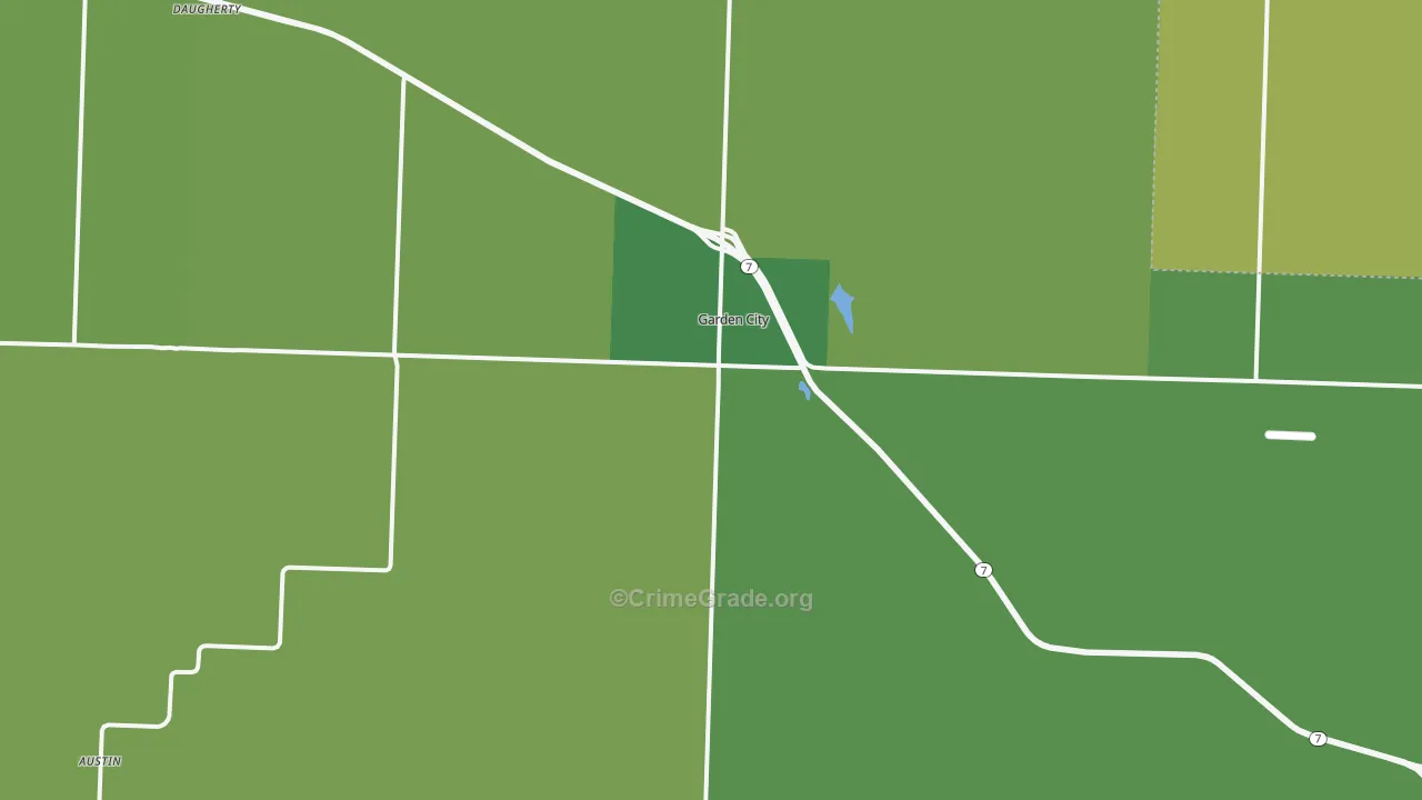 Garden City, MO Map of Vehicle Theft Rates