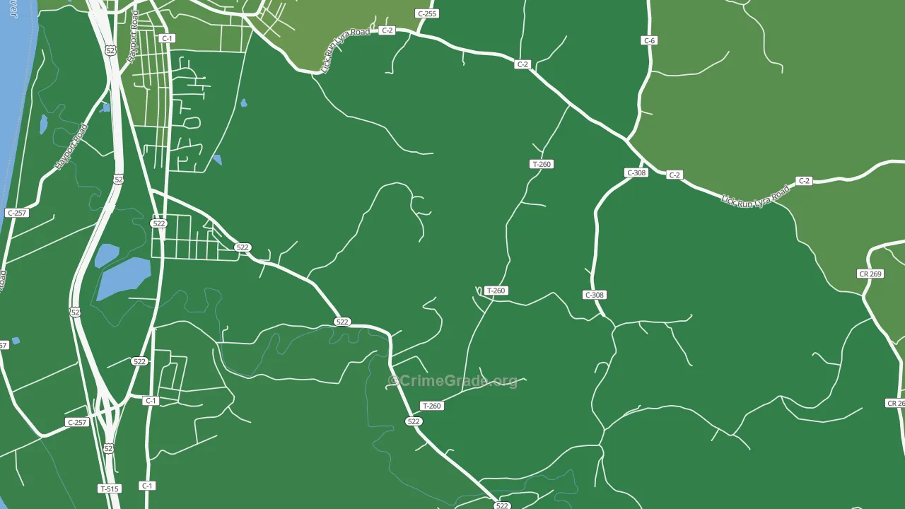 Garden City, OH Map of Vehicle Theft Rates