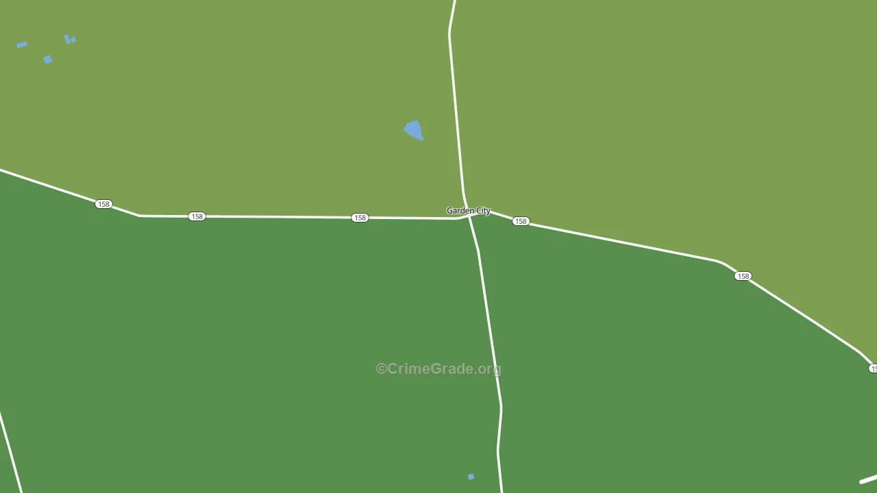Garden City, TX Map of Vehicle Theft Rates