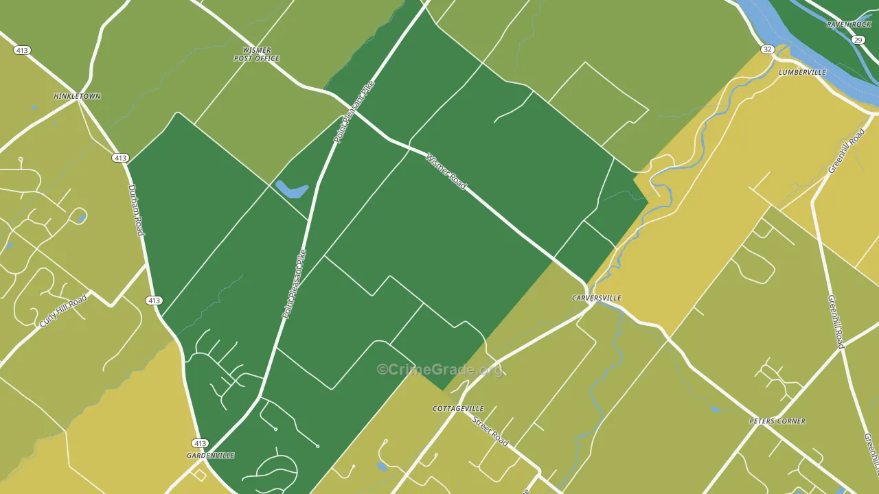 Gardenville, PA Map of Vehicle Theft Rates