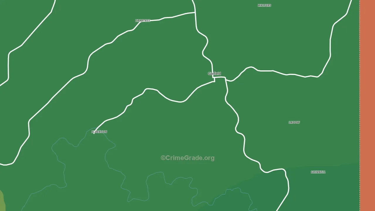 Garfield, WA Map of Vehicle Theft Rates
