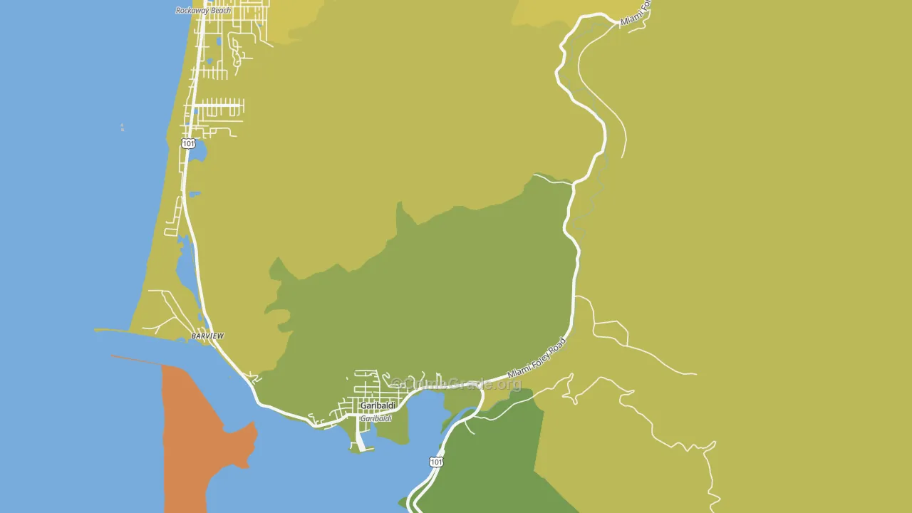 Garibaldi, OR Map of Vehicle Theft Rates