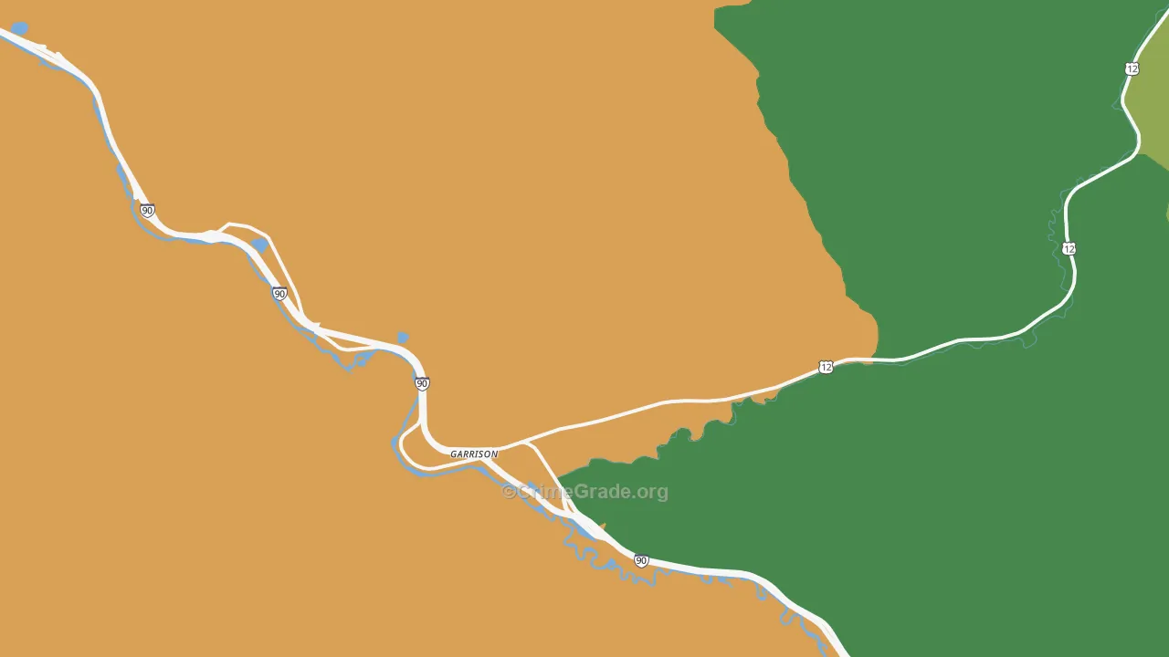 Garrison, MT Map of Vehicle Theft Rates