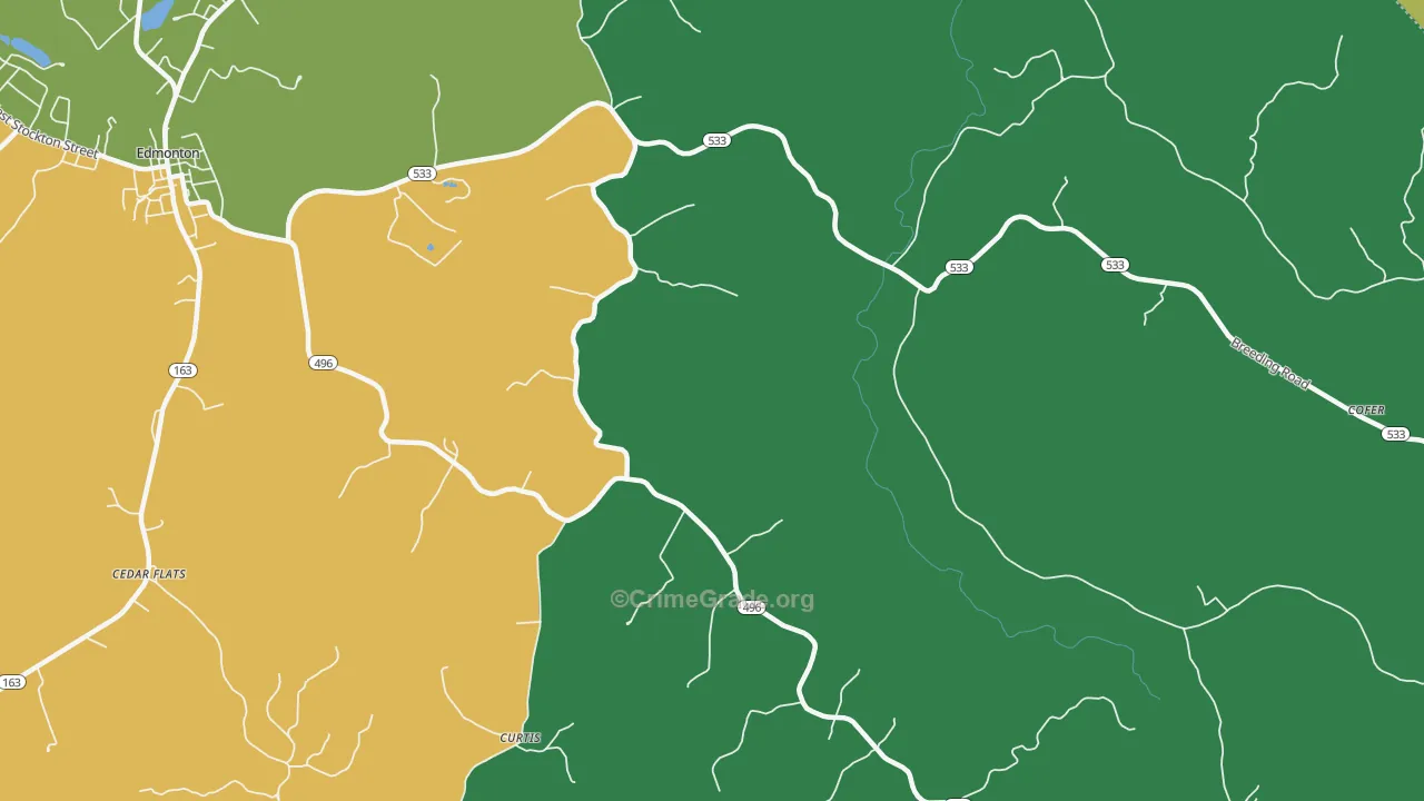 Gascon, KY Map of Vehicle Theft Rates