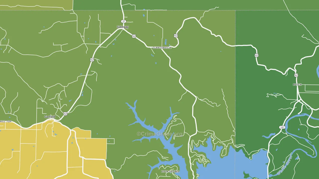 Gateway, AR Map of Vehicle Theft Rates