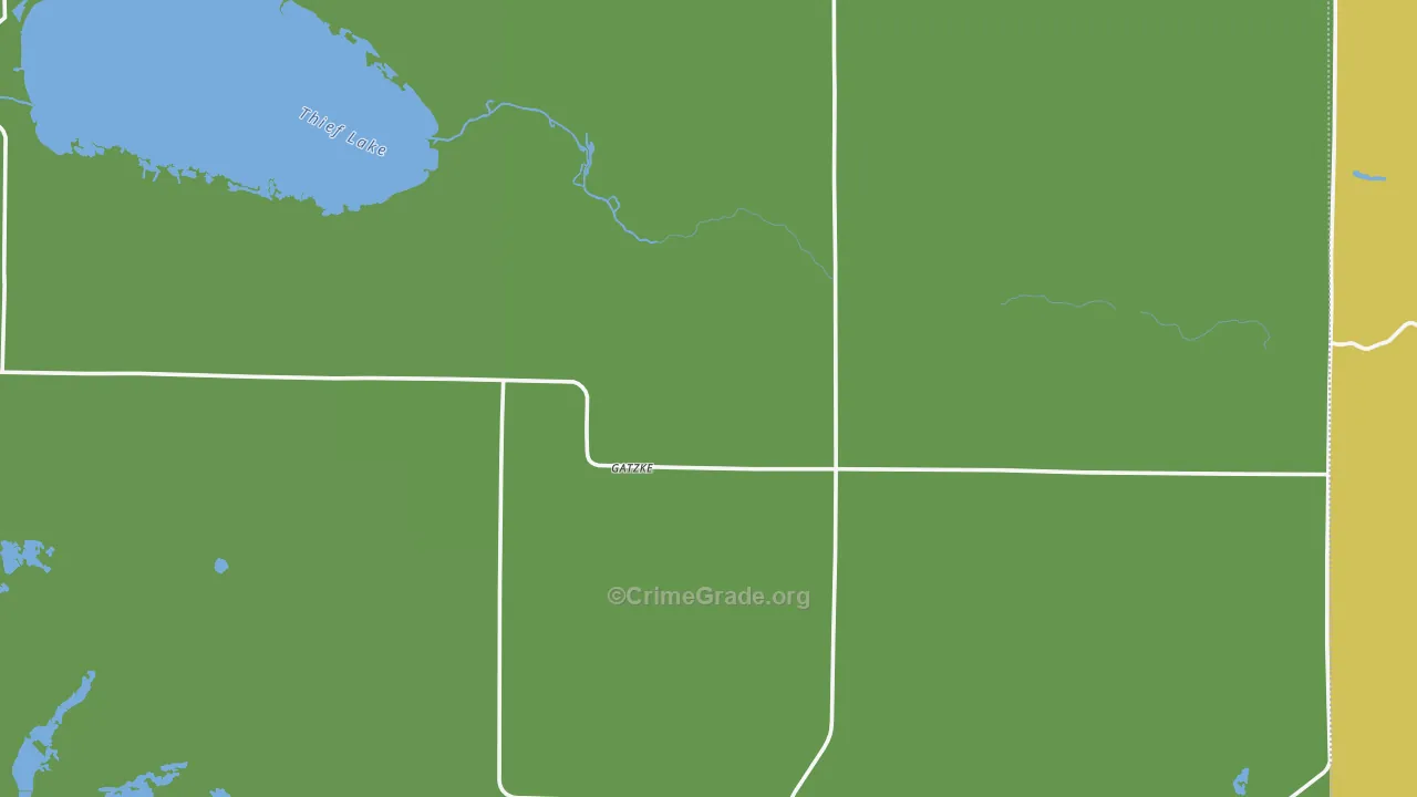 Gatzke, MN Map of Vehicle Theft Rates