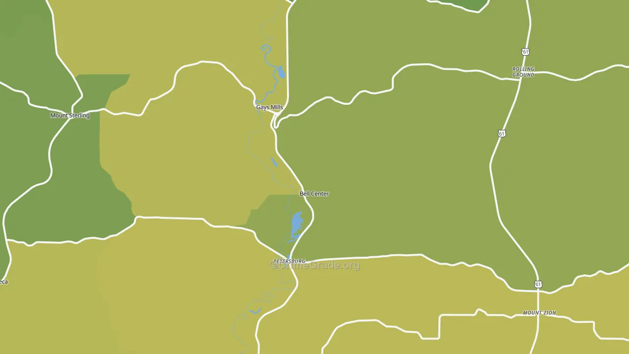 Gays Mills, WI Map of Vehicle Theft Rates