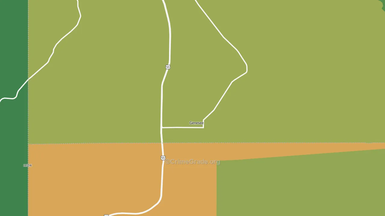Genesee, ID Map of Vehicle Theft Rates