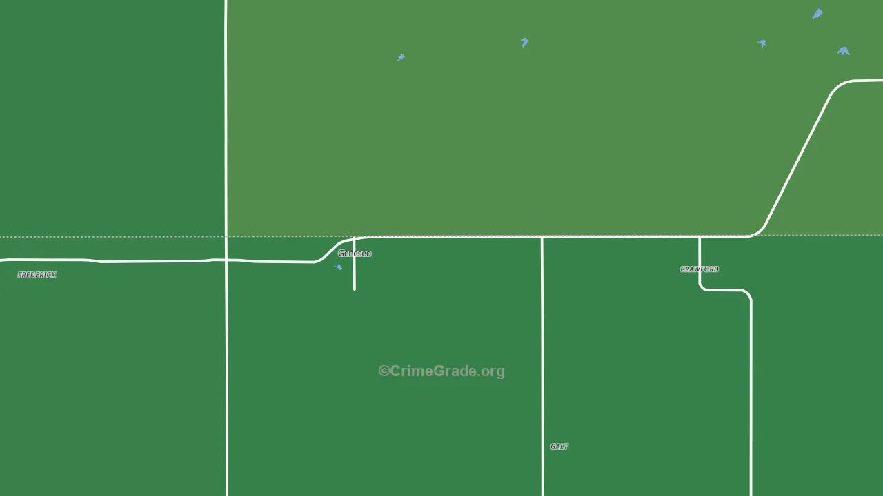 Geneseo, KS Map of Vehicle Theft Rates