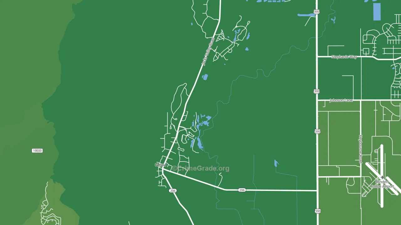 Genoa, NV Map of Vehicle Theft Rates
