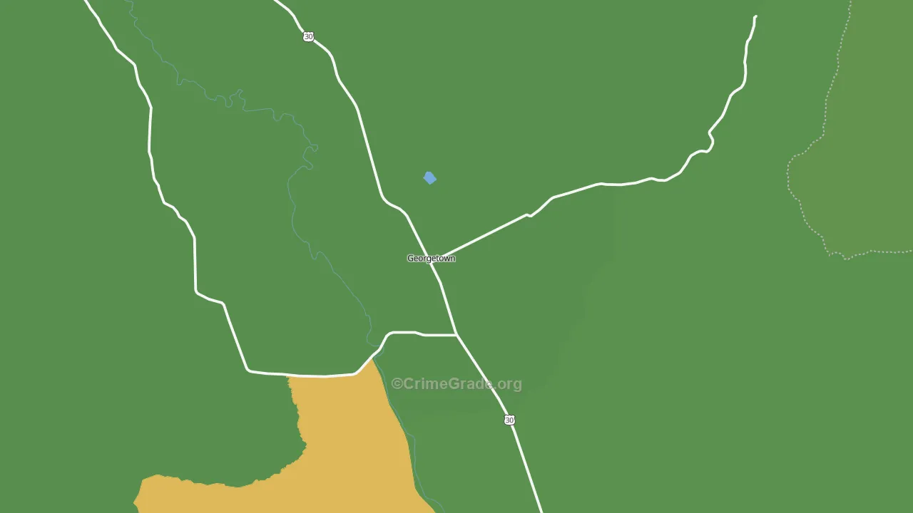 Georgetown, ID Map of Vehicle Theft Rates