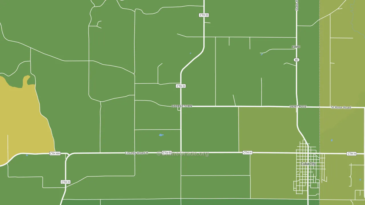Georgetown, WI Map of Vehicle Theft Rates