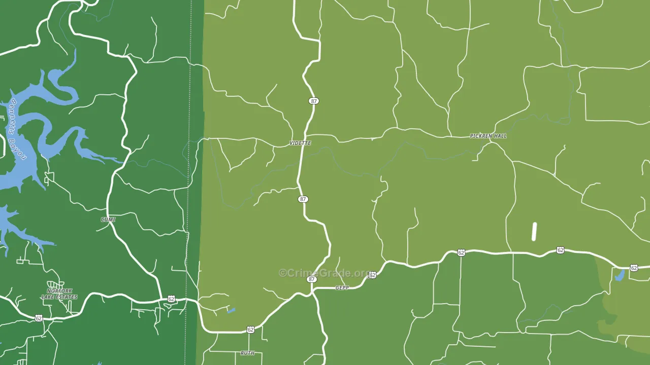Gepp, AR Map of Vehicle Theft Rates