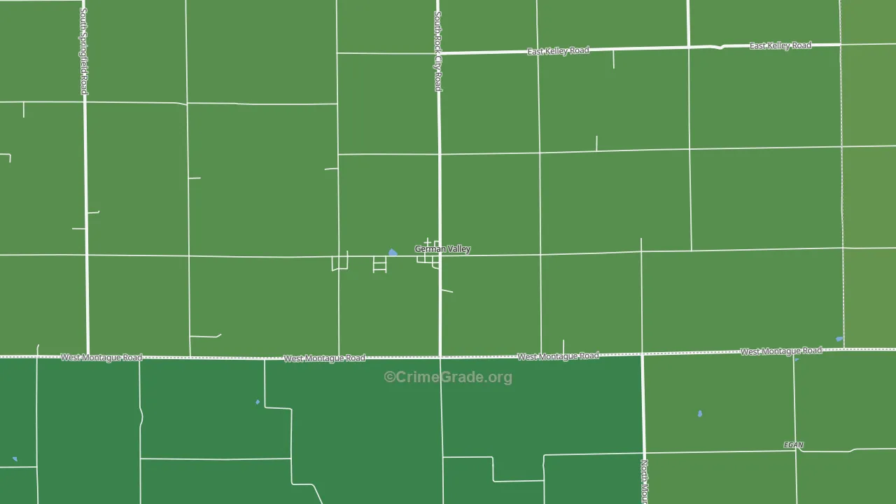 German Valley, IL Map of Vehicle Theft Rates