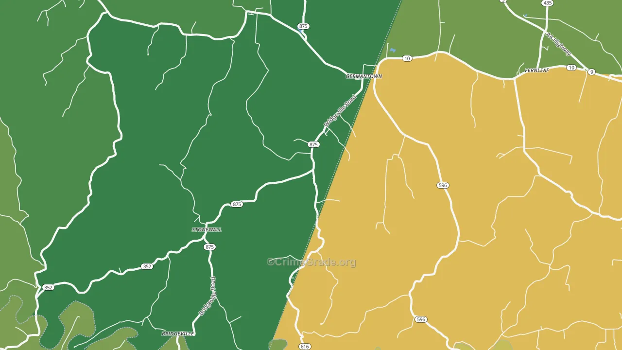 Germantown, KY Map of Vehicle Theft Rates