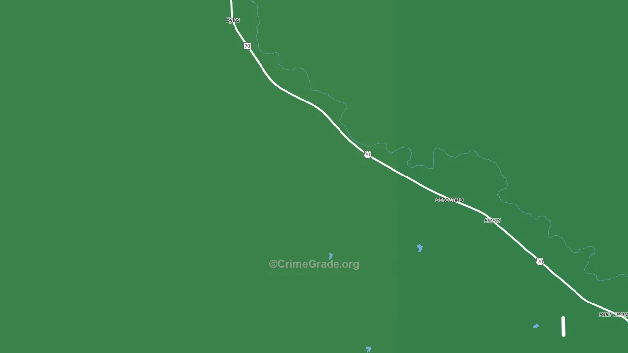 Geronimo, AZ Map of Vehicle Theft Rates
