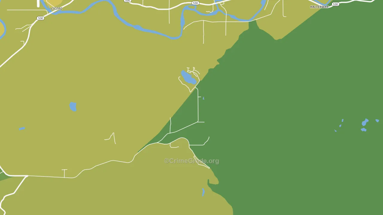 Getchell, WA Map of Vehicle Theft Rates