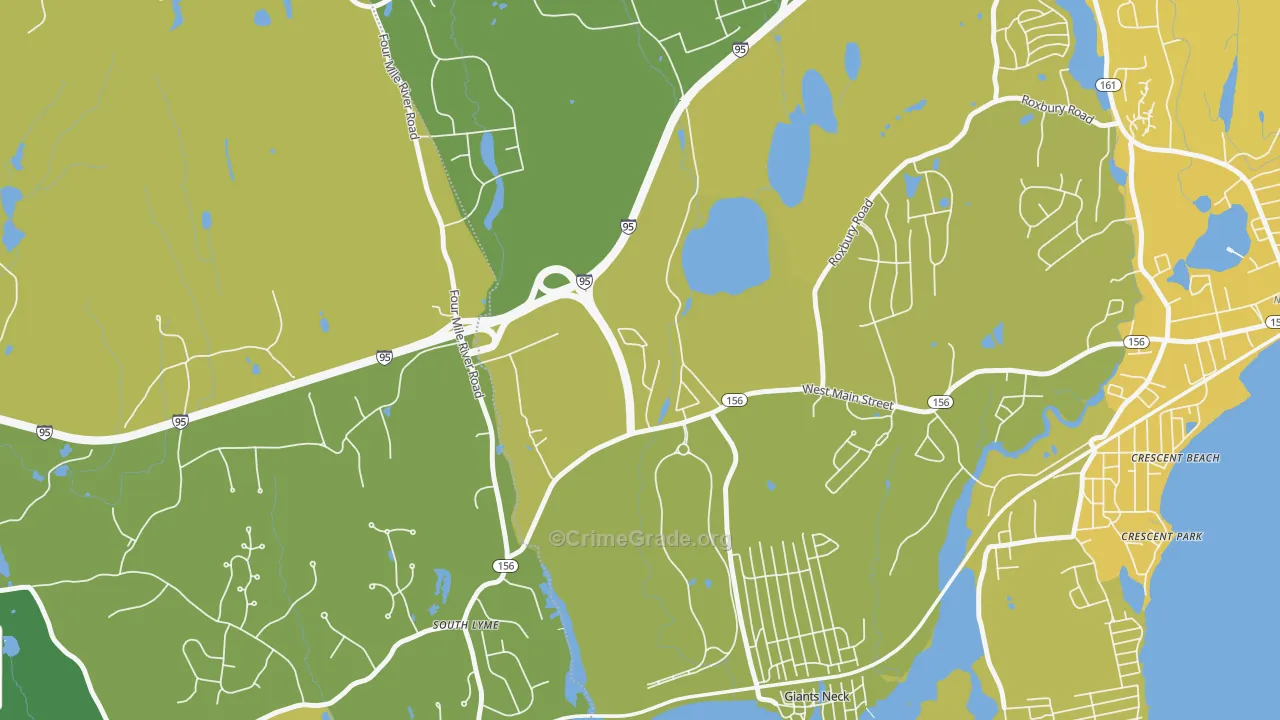 Giants Neck, CT Map of Vehicle Theft Rates