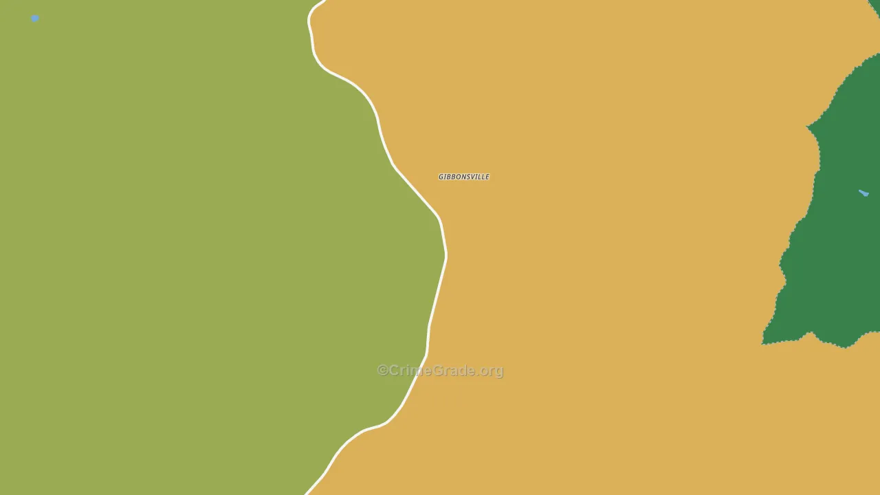 Gibbonsville, ID Map of Vehicle Theft Rates