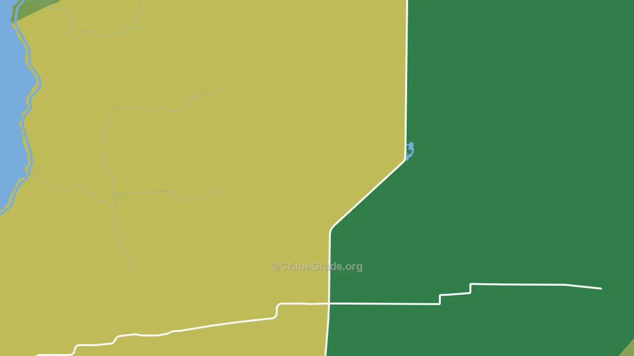 Gibbstown, LA Map of Vehicle Theft Rates