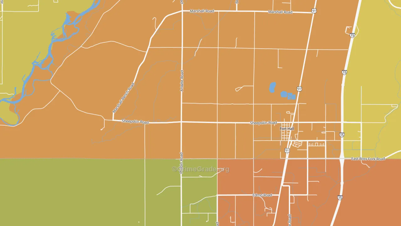 Gibson, ID Map of Vehicle Theft Rates
