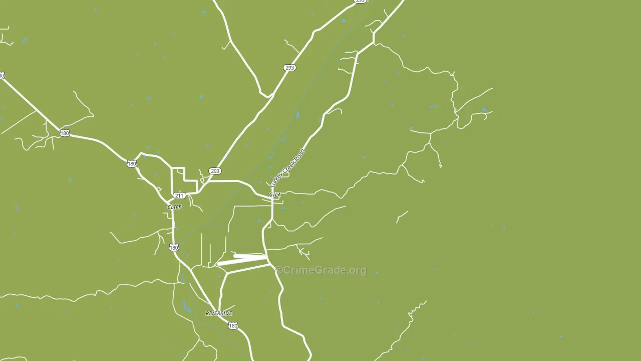 Gila, NM Map of Vehicle Theft Rates