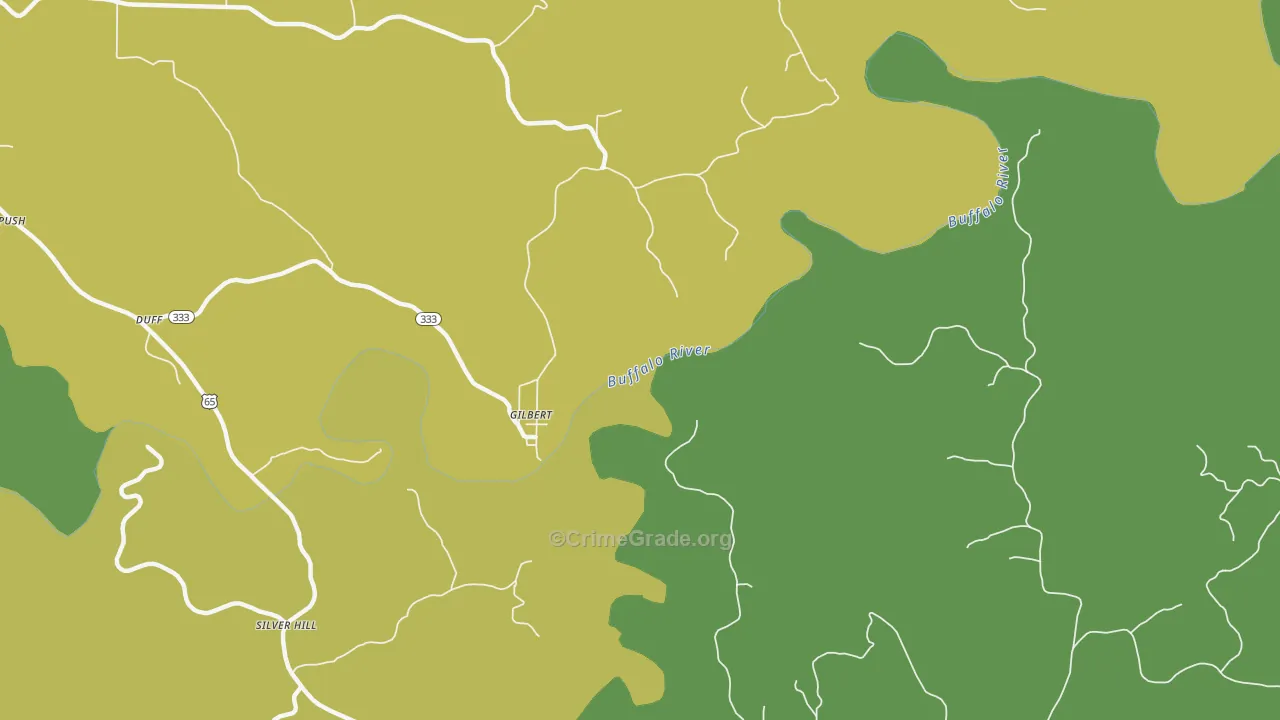 Gilbert, AR Map of Vehicle Theft Rates
