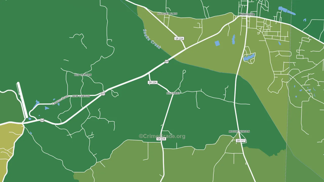 Gilchrist, TN Map of Vehicle Theft Rates
