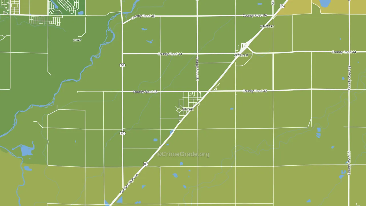 Gilcrest, CO Map of Vehicle Theft Rates