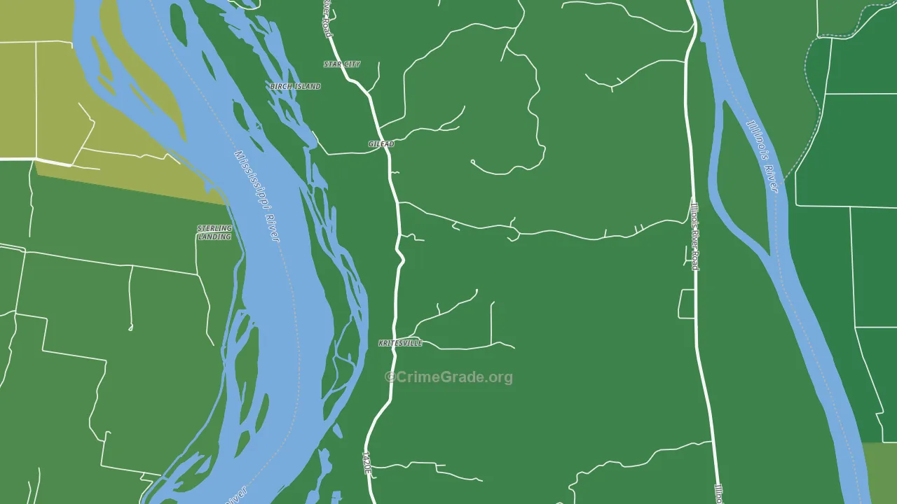 Gilead, IL Map of Vehicle Theft Rates