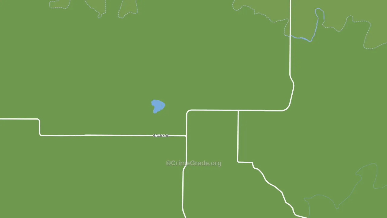 Gilliland, TX Map of Vehicle Theft Rates