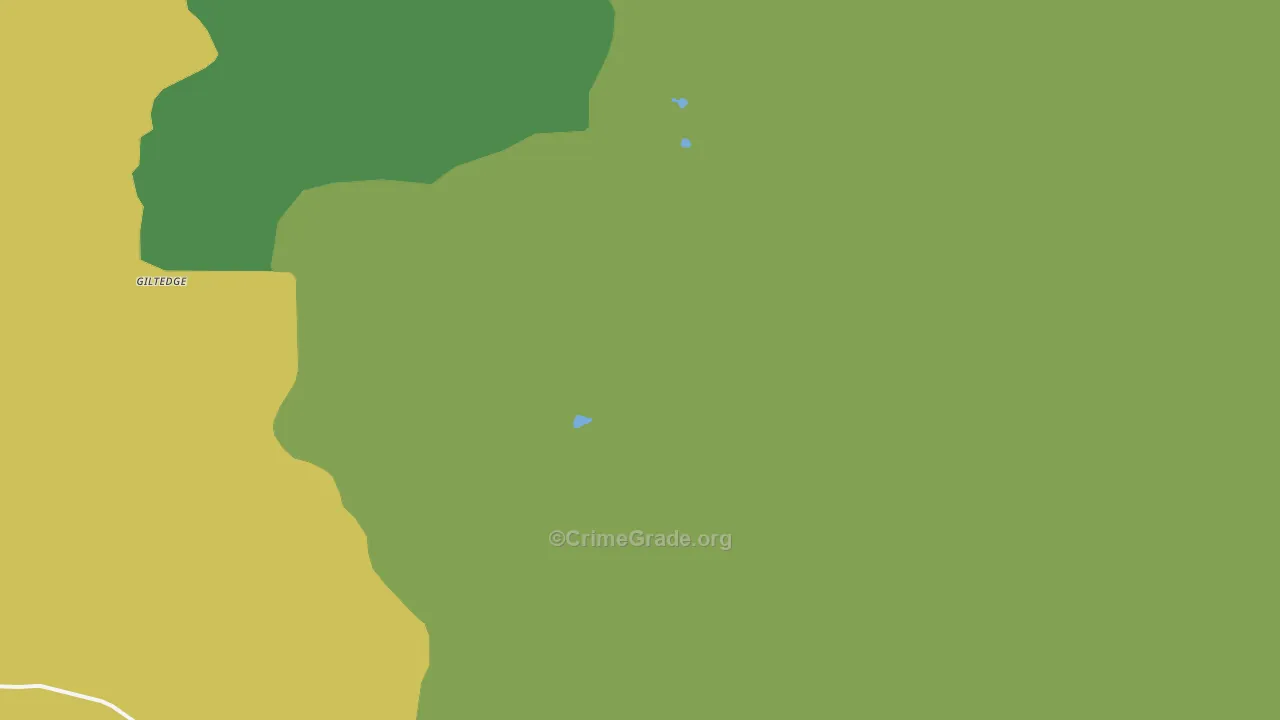 Giltedge, MT Map of Vehicle Theft Rates