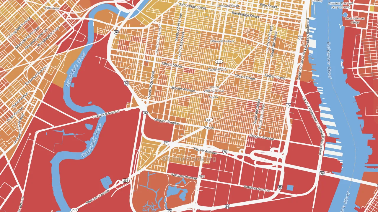 Girard Estates, Philadelphia, PA Map of Vehicle Theft Rates