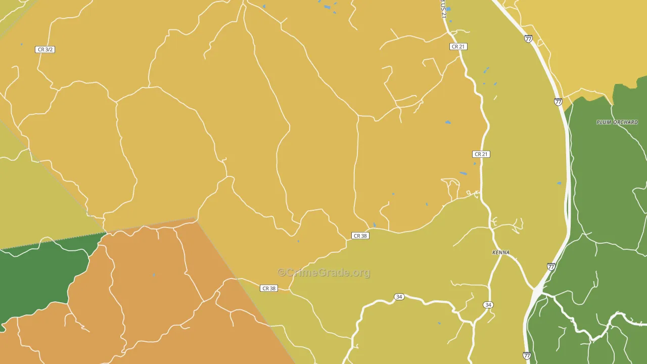 Given, WV Map of Vehicle Theft Rates