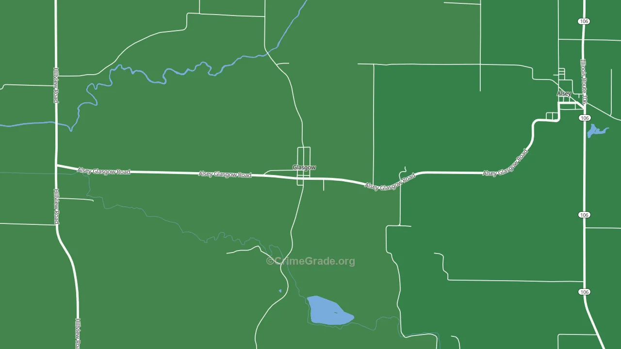 Glasgow, IL Map of Vehicle Theft Rates