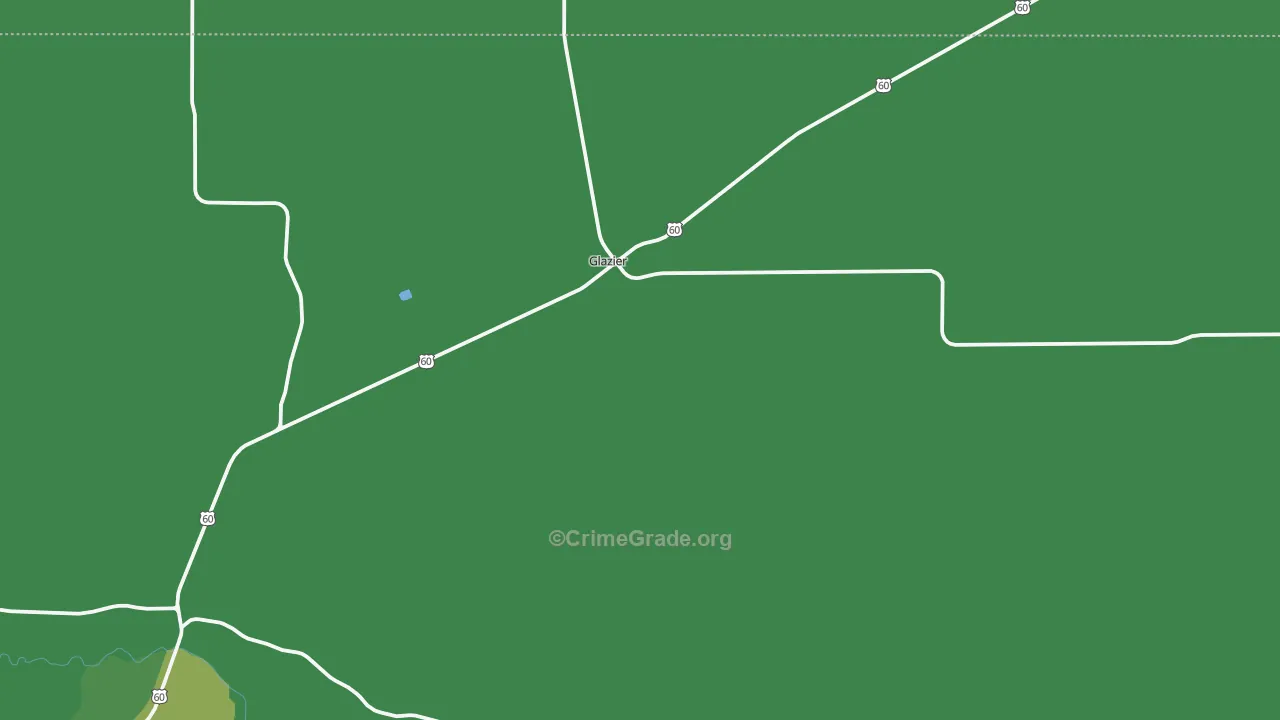 Glazier, TX Map of Vehicle Theft Rates
