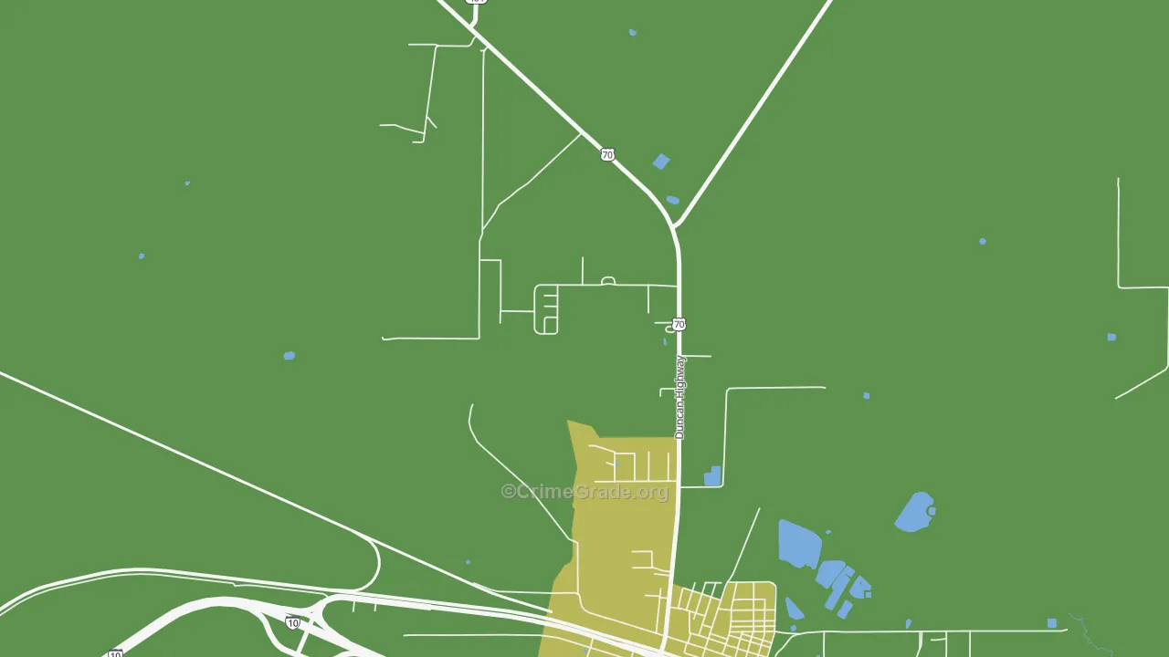 Glen Acres, NM Map of Vehicle Theft Rates
