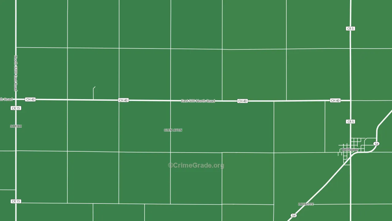 Glen Avon, IL Map of Vehicle Theft Rates