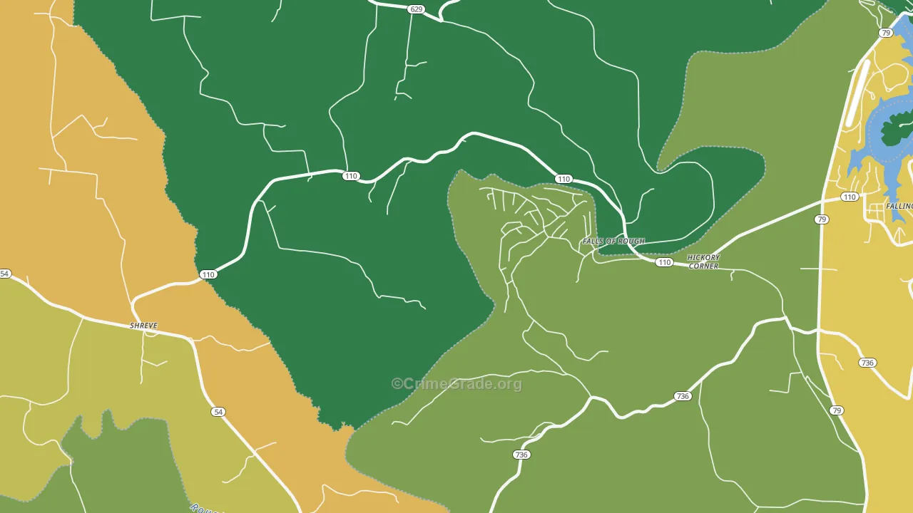 Glen Dean, KY Map of Vehicle Theft Rates
