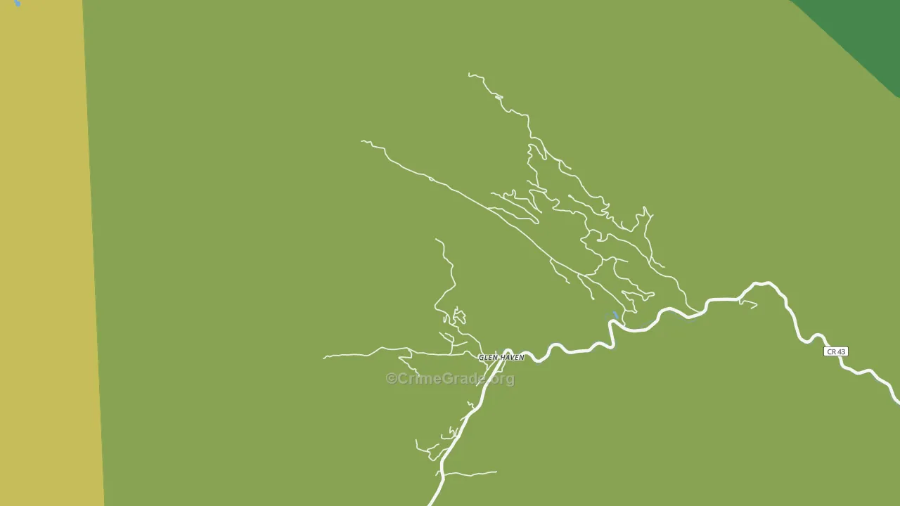 Glen Haven, CO Map of Vehicle Theft Rates