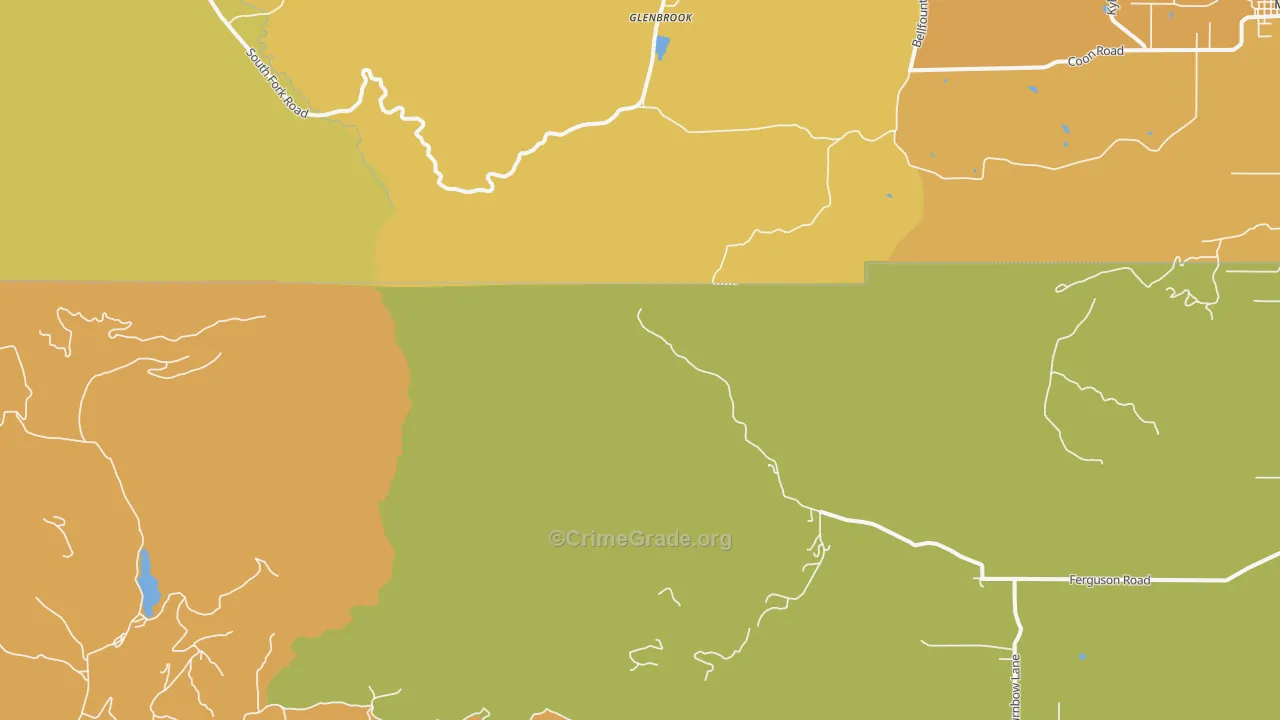Glenbrook, OR Map of Vehicle Theft Rates