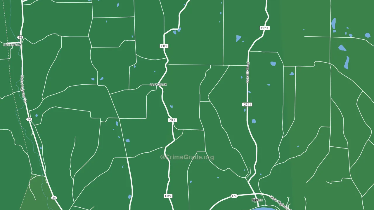 Glencairn, NY Map of Vehicle Theft Rates