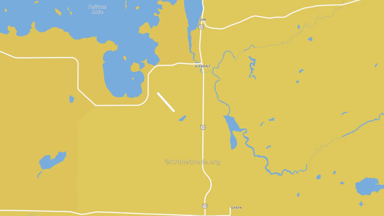 Glendale, MN Map of Vehicle Theft Rates